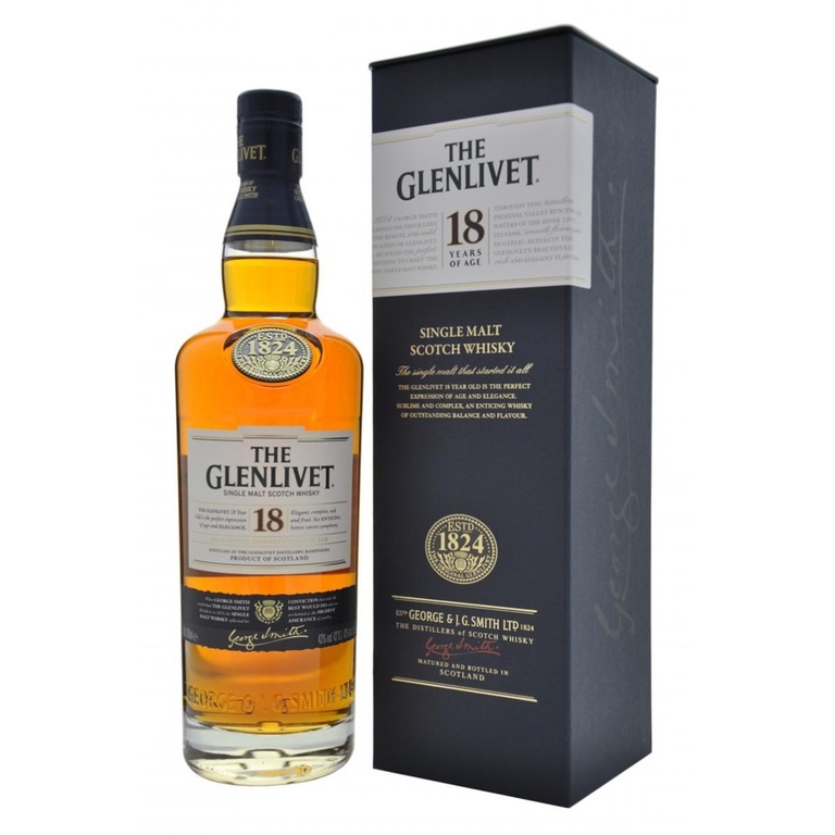 Whisky GLENLIVET ESPECIAL 18 AÑOS 70cl